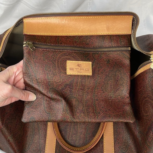 Etro Paisley Large Travel Duffel Duffle Bag Carryon - Picture 15 of 17